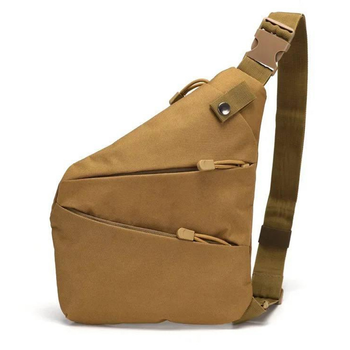 Нагрудная сумка Oxford 800D / Удобный рюкзак-слинг койот