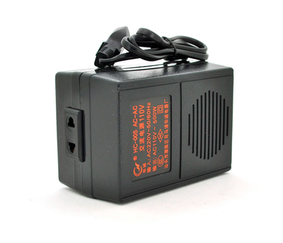Преобразователь напряжения трансформаторный 500W Input 220 V - Output 110V, + универсальная розетка