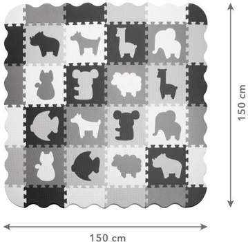 Mata puzzle Kidwell Happy Zoo 150 x 150 cm 36 elementów (5901130085842)