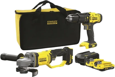 Набор аккумуляторный дрель-шуруповерт + УШМ Stanley FATMAX SFMCK471D2S
