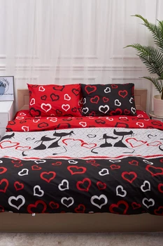 Комплект постельного белья Moon&Star Бязь Gold Люкс Love Cats Семейный 160х220х2 см наволочки 2х40х60 см (MS-820002970)