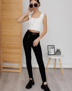 Легінси Madlen пд6725 чорні зі штрипками 152