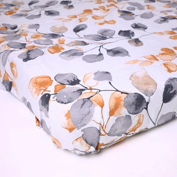 Простирадло на гумці Бязь Autumn flowers Білий 120*200 висота 25 см
