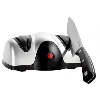 Большая двойная электроточилка для кухонных ножей Lucky Home Electric Knife Sharpener Pro Plus Чёрно-белый