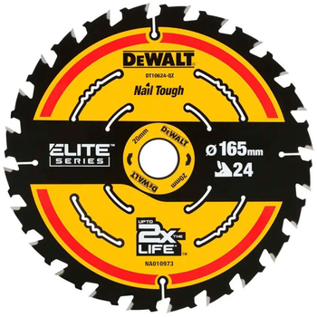 Диск пильный DeWalt Elite Extreme 165 мм (DT10400)