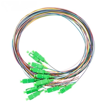 Набір кольорових пігтейлів SC-APC 1.5 m, SM, Easy strip, для 12 вол. (Bl,Or,Gn,Br,Wh,Gr,Rd,Bk,Yl,Vl,Pk,Tq)