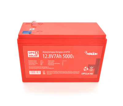 Літій-залізо-фосфатний акумулятор Merlion LiFePO4 12.8V 7AH (4S2P - BMS-10A), (151х65х97) for UPS, до 5000 циклів, Q12
