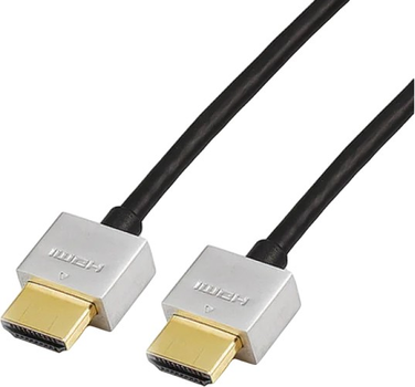 Кабель Reekin HDMI - HDMI Full HD Ultra Slim 3 м Silver/Black (HDMI-009-3M)