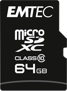 Карта пам'яті Emtec microSD Class10 Classic 64GB + SD адаптер (ECMSDM64GXC10CG)