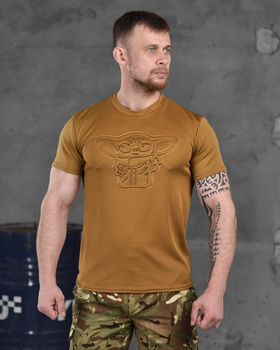 Армійська чоловіча потовідвідна футболка Йода (Yoda) 2XL койот (86477)