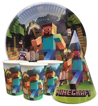 Набор Посуды Бумажная Одноразовая Minecraft | Майнкрафт