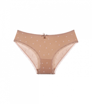 Подростковые&nbsp;трусы&nbsp;слипы для девочки с рисунком звезды - Donella - 51114 - 152-158 см - Бежевый