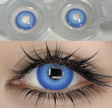 Цветные контактные линзы синие яркие Nebula Eyeshare