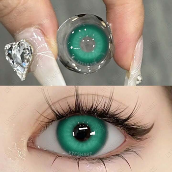 Цветные контактные линзы ярко зеленые Nebula Eyeshare
