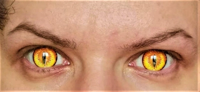 Цветные линзы желтые глаз дракона Amara
