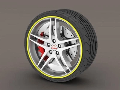 Флиппер автомобильный для защити дисков колес GLZ Motors R23 желтый GILZASH183