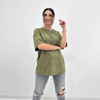 Базова жіноча футболка тай-дай Fashion 42/44 хакі