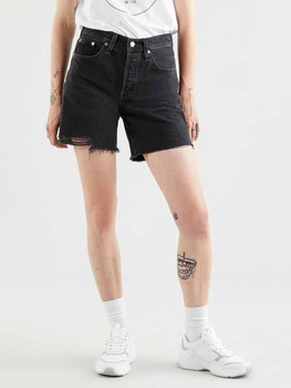 Krótkie spodenki damskie jeansowe Levi's 501 Mid Thigh Short 85833-0016 30 Czarne (5400970000461)