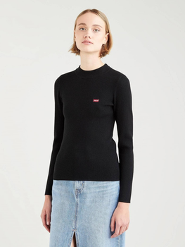 Longsleeve damski długi Levi's Rib Crew Sweater A0719-0000 M Czarny (5400970450136)