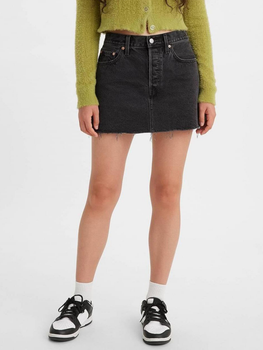 Spódnica trapezowa damska jeansowa Levi's Icon Skirt A4694-0000 26 Czarna (5401105466664)