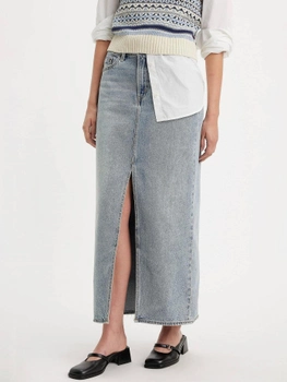 Спідниця джинсова довга літня пряма жіноча Levi's Ankle Column Skirt A7512-0000 28 Please Hold (5401128874590)