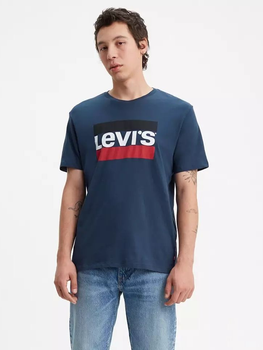 Koszulka męska bawełniana Levi's Sportswear Logo 39636-0003 L Granatowa (5400537535191)
