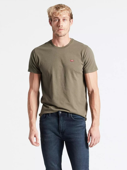 Koszulka męska bawełniana Levi's Ss Original Hm Tee 56605-0021 S Zielona (5400599853080)