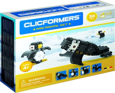 Klocki konstrukcyjne Clicformers Mini Animal 4 in 1 30 elementów (8809465534189)