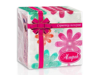 Серветка з малюнком Алсу-Пак 40шт Квіти