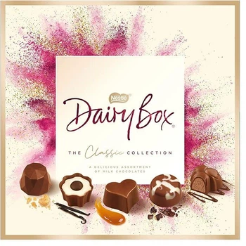 Шоколадні цукерки Nestle Dairy Box Milk Chocolate Box 162 g