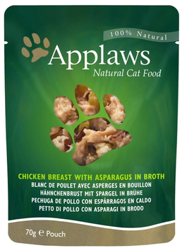 Karma mokra dla kotów Applaws Wet Cat Food pouch Chicken and Asparagus 70 g (5060122491969)