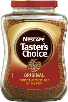 Кава оригінальна розчинна, 200 г песах Nescafe Taster's Choice