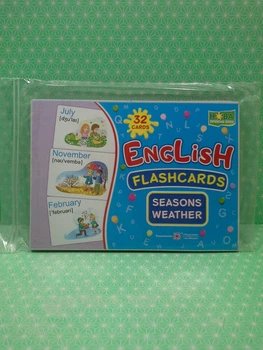 English flashcards Seasons Weather Пори року Погода Набір карток англійською мовою Вознюк ПіП