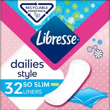Щоденні прокладки Libresse Dailies Style Deo Ультратонкі 32 шт (7322540465099)