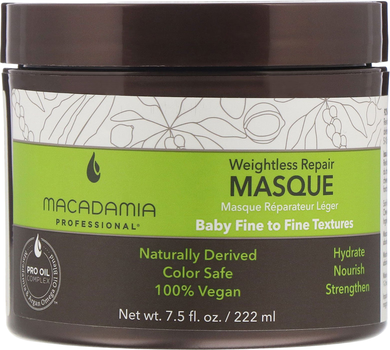 Maska do włosów cienkich Macadamia Professional Weightless Moisture nawilżająca 222 ml (815857015912)