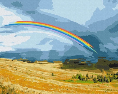 Картина за номерами "Веселкове поле" BrushMe полотно на підрамнику 40x50см BS52629