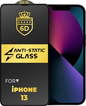 Защитное стекло 6D Anti-Static iPhone 13 Glass Shield (35271)