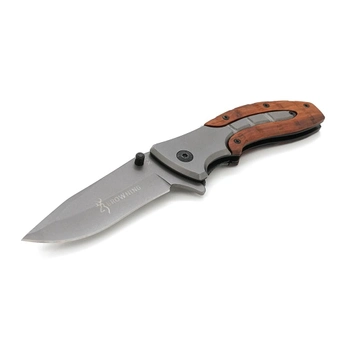 Нож складной Browning X47, Steel + red wood, Box