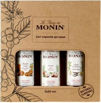 Набір сиропів Monin Кавовий мікс 3 шт. по 50 мл. (482213460028)