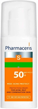 Сонцезахисний крем для шкіри з акне Pharmaceris S Medi Acne Protect Cream SPF50 50ml (891894-800835-2)