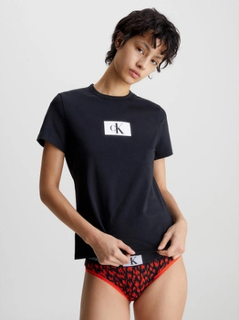 Koszulka damska bawełniana Calvin Klein Underwear 000QS6945E-UB1 XS Czarna (8720107309678)