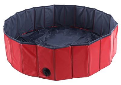 Basen dla psów Flamingo Doggy Splash Pool M 120 x 30 cm Blue/Red (5400585002300)