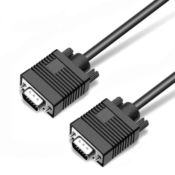 Кабель Prologix VGA - VGA (M/M), HD15M/HD15M (3+9С), 5 м, Чорний (PR-VGA-VGA-P-06-28-5m)