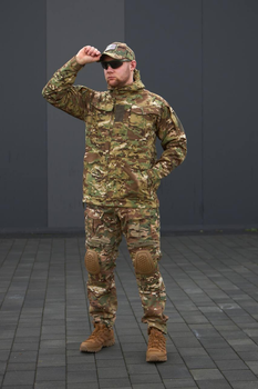 Тактический костюм Куртка парка и брюки с наколенниками цвет мультикам размер L