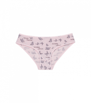 Подростковые трусы слипы для девочки с рисунком Бабочки - Donella - 512504 - 158-164 см - Светло-розовый