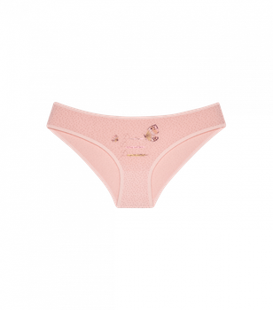 Подростковые трусы слипы для девочки с принтом Бабочки - Donella - 5112Y3 - 146-152 см - Персиковый