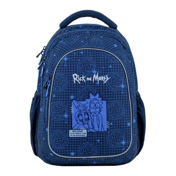 Рюкзак для подростка ортопедический Kite Education Teens Rick and Morty, для мальчиков, синий (RM24-8001L)