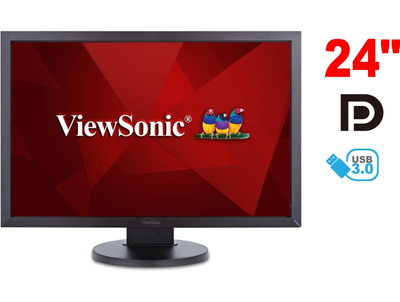 Монитор ViewSonic VG2438M / 24" (1920x1200) TN / 1x DP, 1x DVI, 1x VGA, 4x USB 3.0, 2x Audio / 2x 2W / VESA 100x100 / Pivot б/у