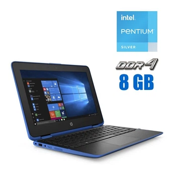 Нетбук-трансформер HP ProBook x360 11 G3 / 11.6" (1366x768) TN Touch / Intel Pentium Silver N5000 (4 ядра по 1.1 - 2.7 GHz) / 8 GB DDR4 / 256 GB SSD / Intel HD Graphics 605 / WebCam / Win 10 Pro б/у