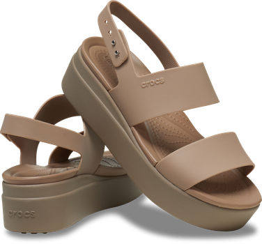 Женские босоножки CROCS Women’s Brooklyn Low Wedge 36 (EU 36-37) Латте/ Бежевый 206453